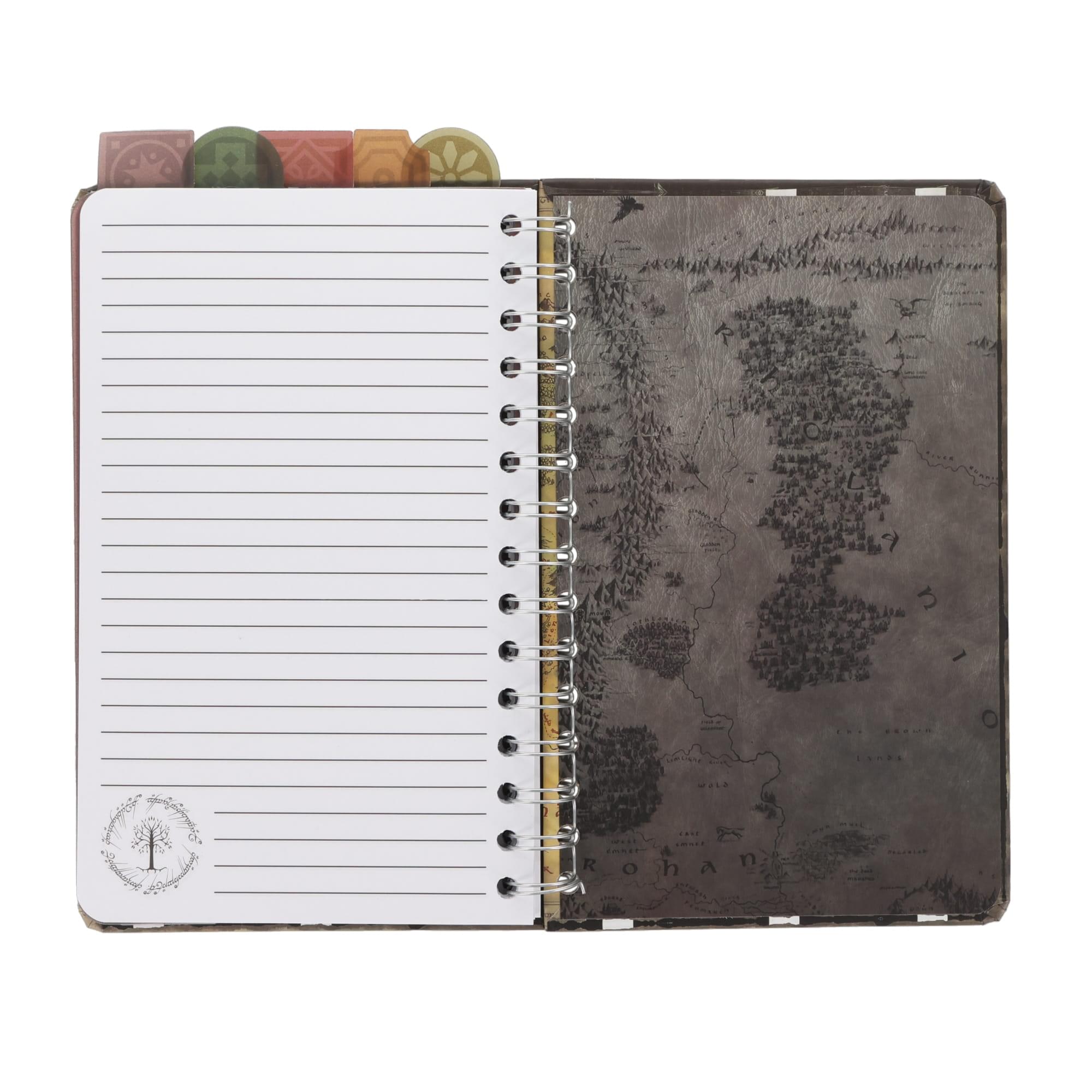 The Lord Of The Rings Map Of Middle-earth 5-Tab Spiral Notebook With 75 Sheets