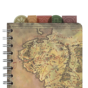 The Lord Of The Rings Map Of Middle-earth 5-Tab Spiral Notebook With 75 Sheets