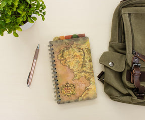 The Lord Of The Rings Map Of Middle-earth 5-Tab Spiral Notebook With 75 Sheets