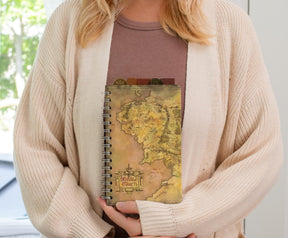 The Lord Of The Rings Map Of Middle-earth 5-Tab Spiral Notebook With 75 Sheets