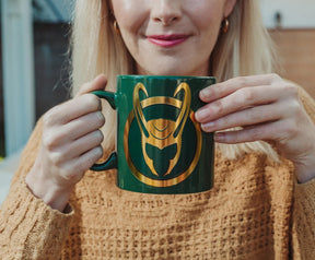 Marvel Studios Loki Foil Embossed Ceramic Mug | Holds 20 Ounces