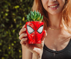 Marvel Comics Spider-Man 3-Inch Ceramic Mini Planter With Artificial Succulent