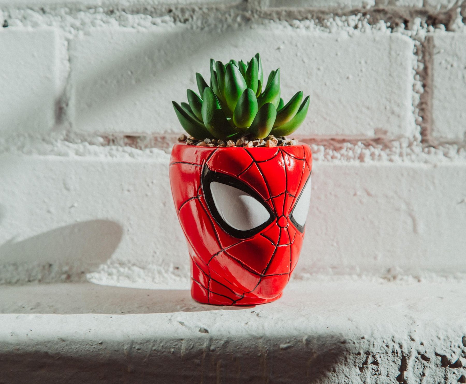 Marvel Comics Spider-Man 3-Inch Ceramic Mini Planter With Artificial Succulent