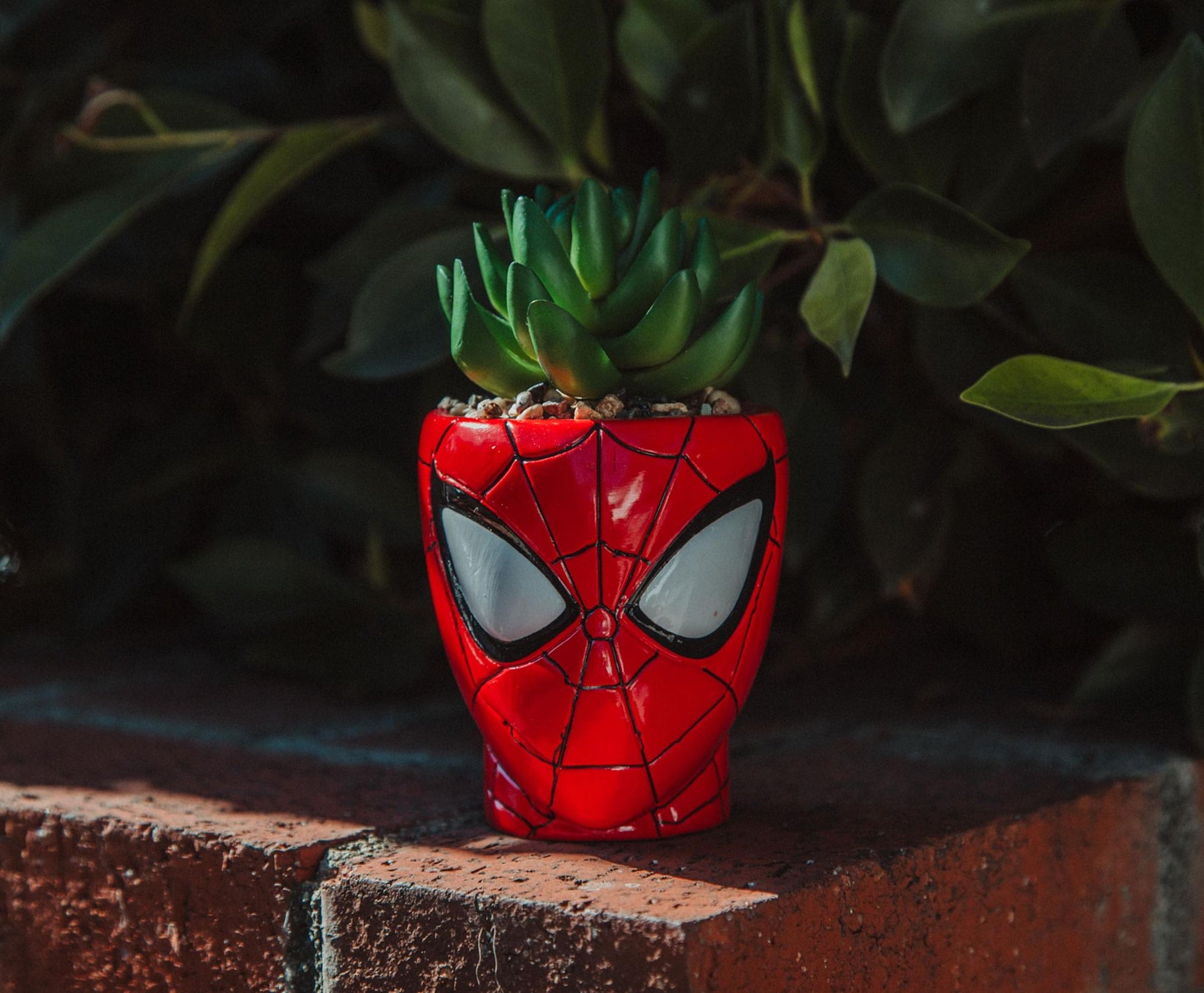 Marvel Comics Spider-Man 3-Inch Ceramic Mini Planter With Artificial Succulent