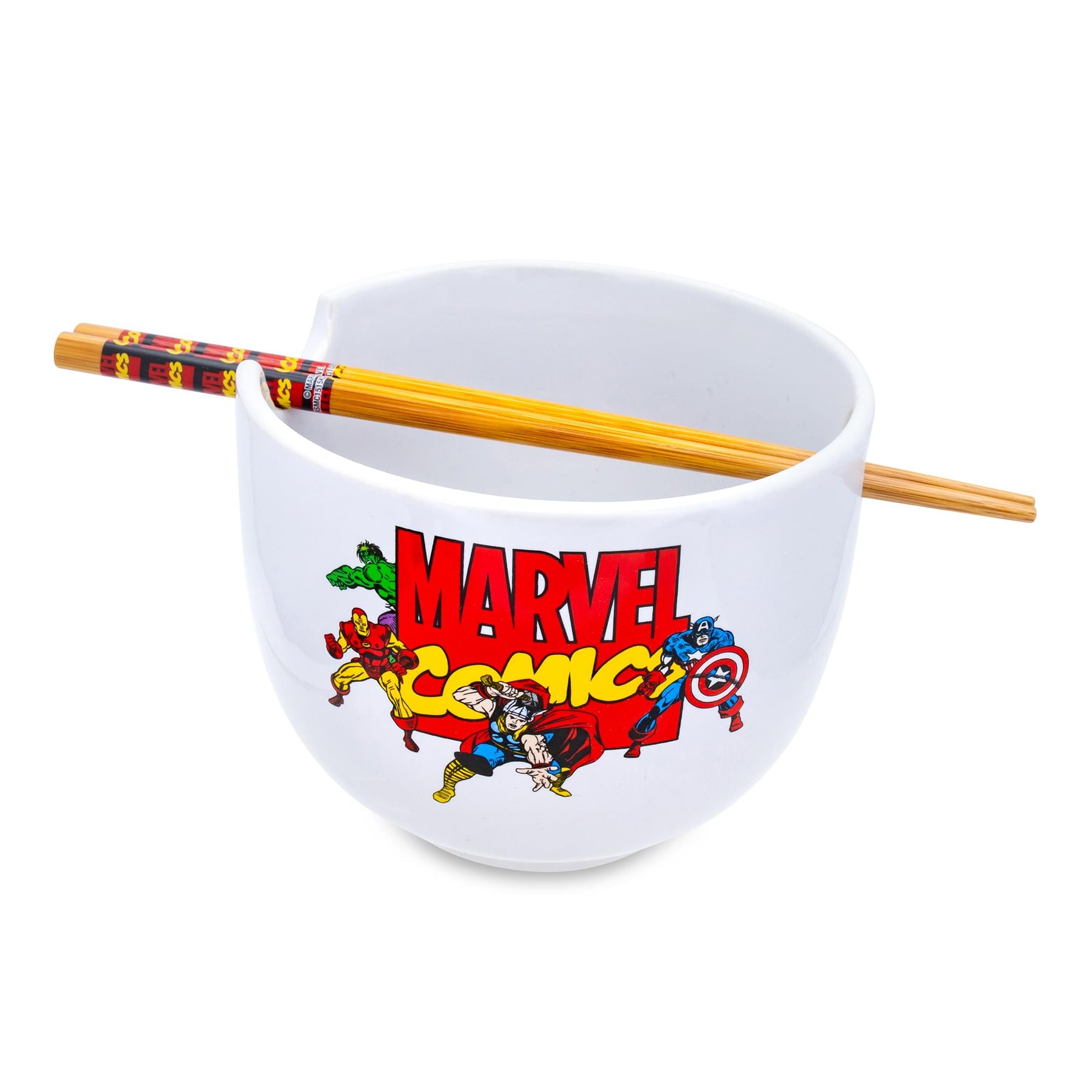 Marvel Comics The Avengers 20-Ounce Ramen Bowl and Chopstick Set