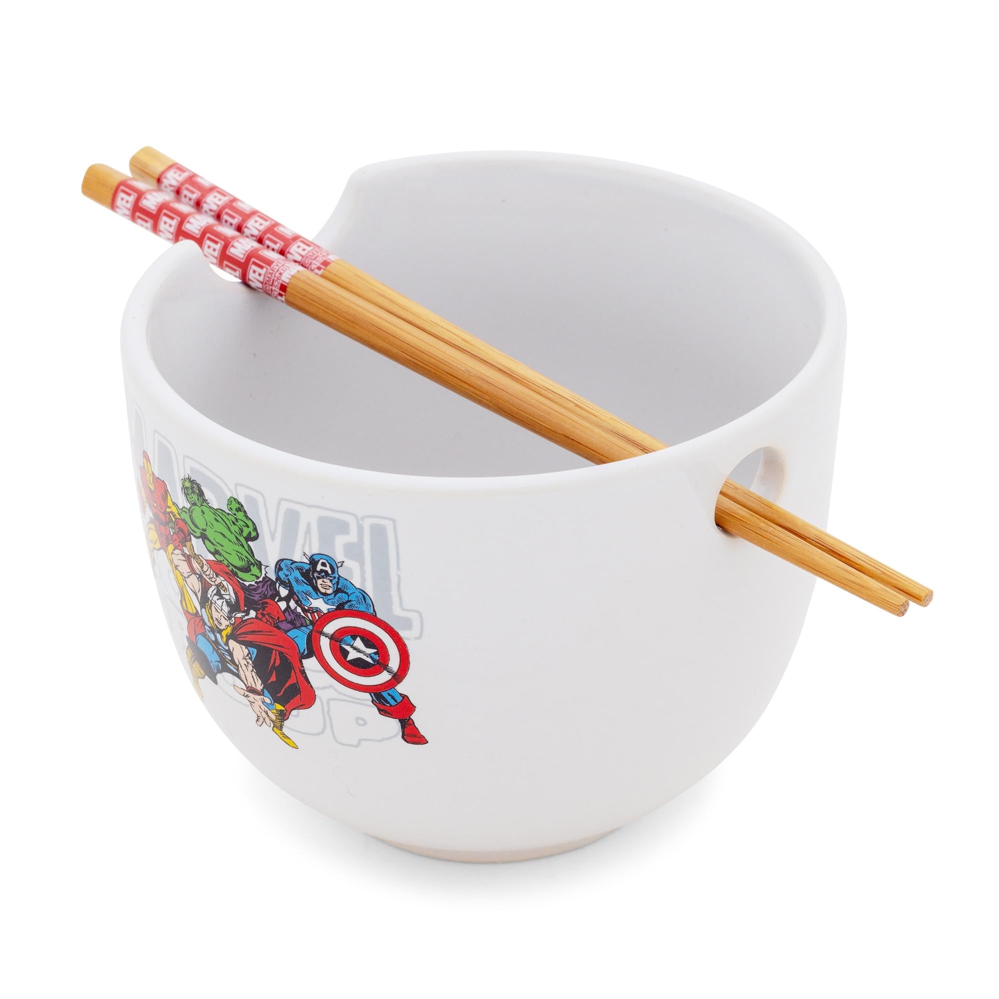 Marvel Comics Classic Characters 20-Ounce Ceramic Ramen Bowl With Chopsticks
