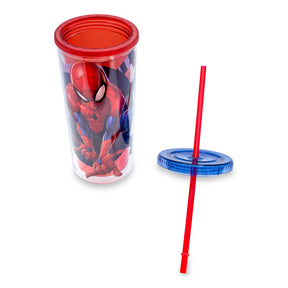 Marvel Comics Spider-Man Carnival Cup With Lid And Straw | Holds 20 Ounces