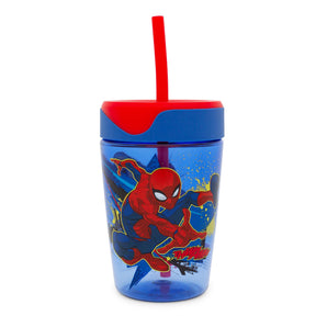Marvel Spider-Man "Thwip" Kids Spill-Proof Tumbler With Straw | Holds 18 Ounces