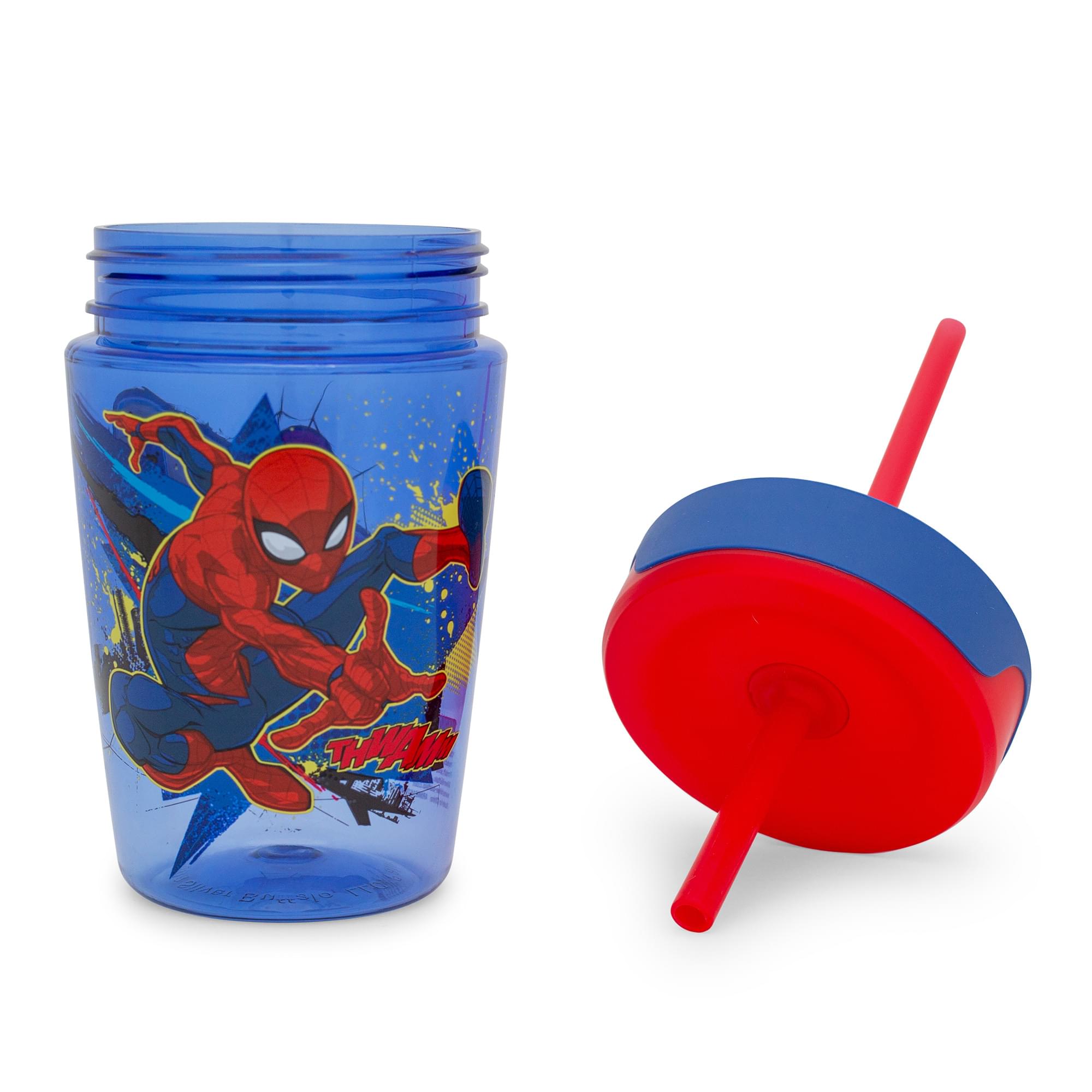 Marvel Spider-Man "Thwip" Kids Spill-Proof Tumbler With Straw | Holds 18 Ounces
