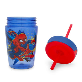 Marvel Spider-Man "Thwip" Kids Spill-Proof Tumbler With Straw | Holds 18 Ounces