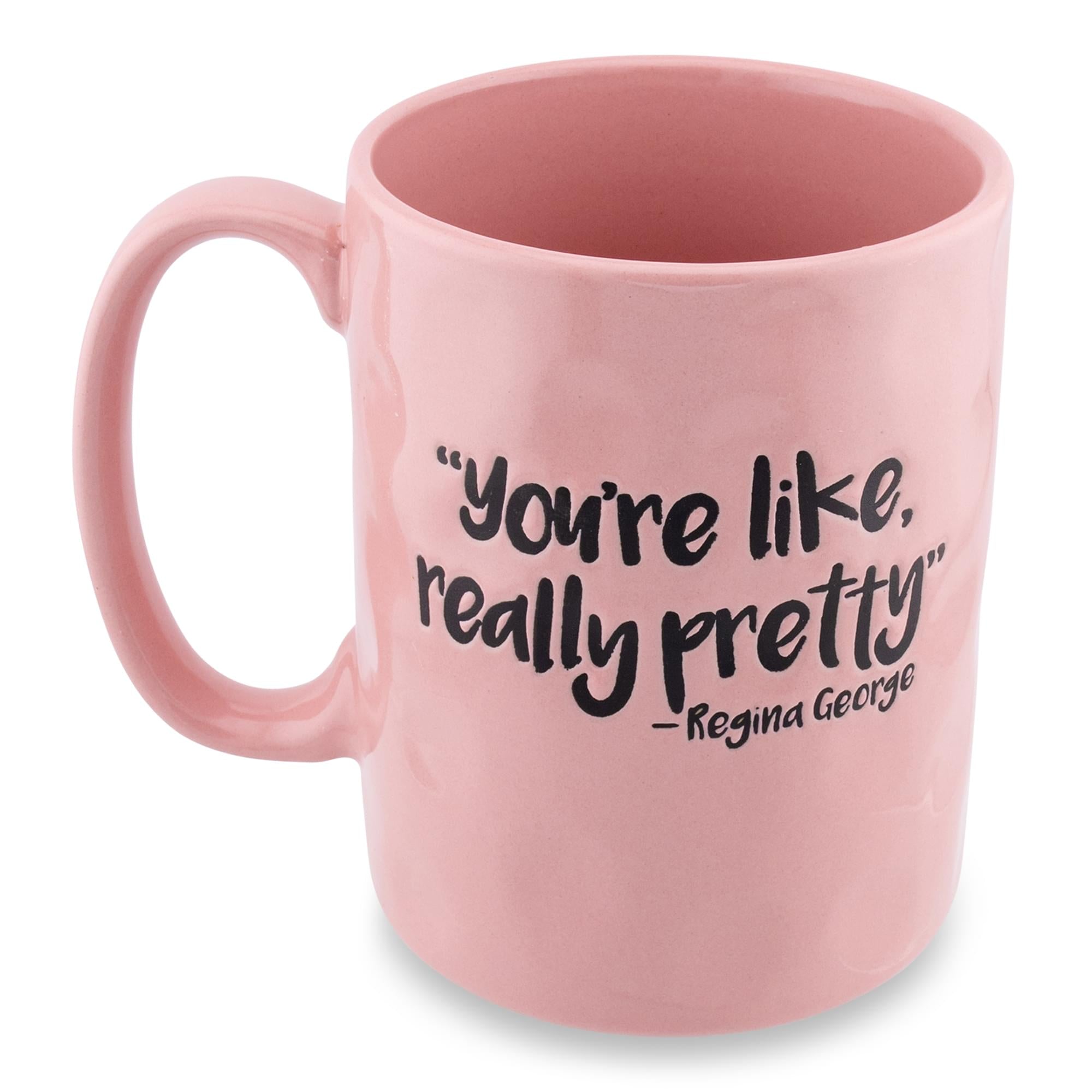 Mean Girls "Really Pretty" Wax Resist Ceramic Pottery Mug | Holds 18 Ounces