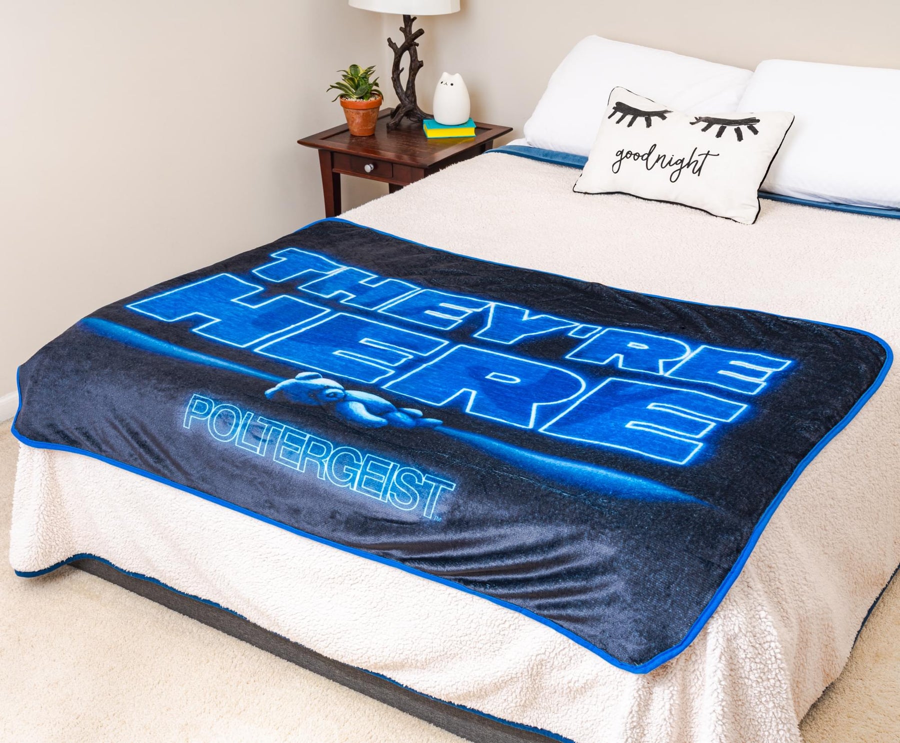 Poltergeist "They're Here" Fleece Throw Blanket | 45 x 60 Inches
