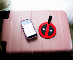 Marvel Comics Deadpool Logo Travel Luggage Tag With Suitcase ID Card Label