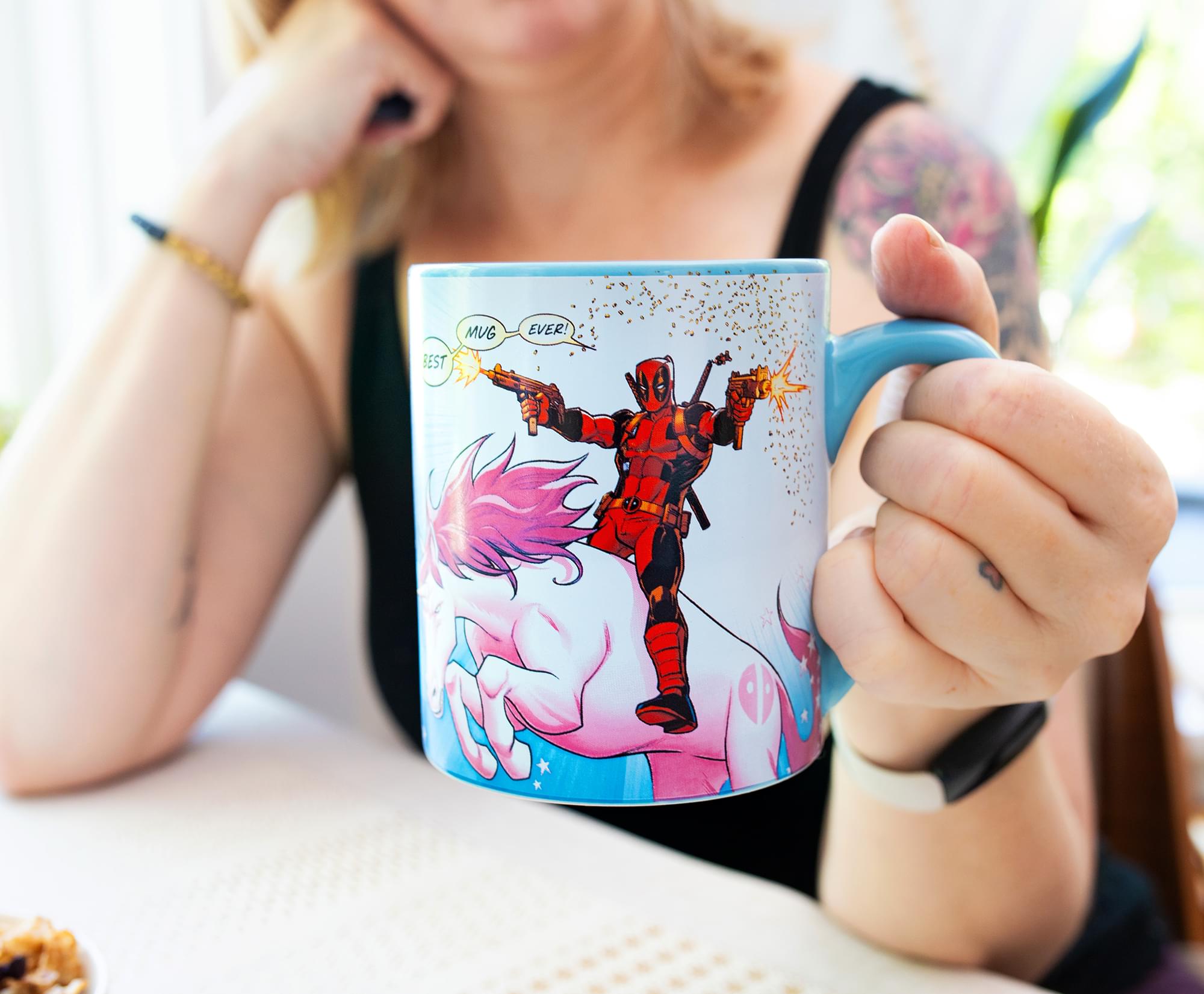 Marvel Comics Deadpool "Best Mug Ever" Ceramic Mug | Holds 14 Ounces