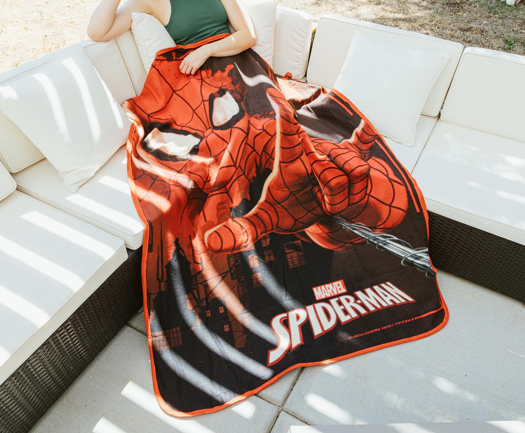 Marvel Spider-Man Web-Shooter Fleece Throw Blanket | 45 x 60 Inches