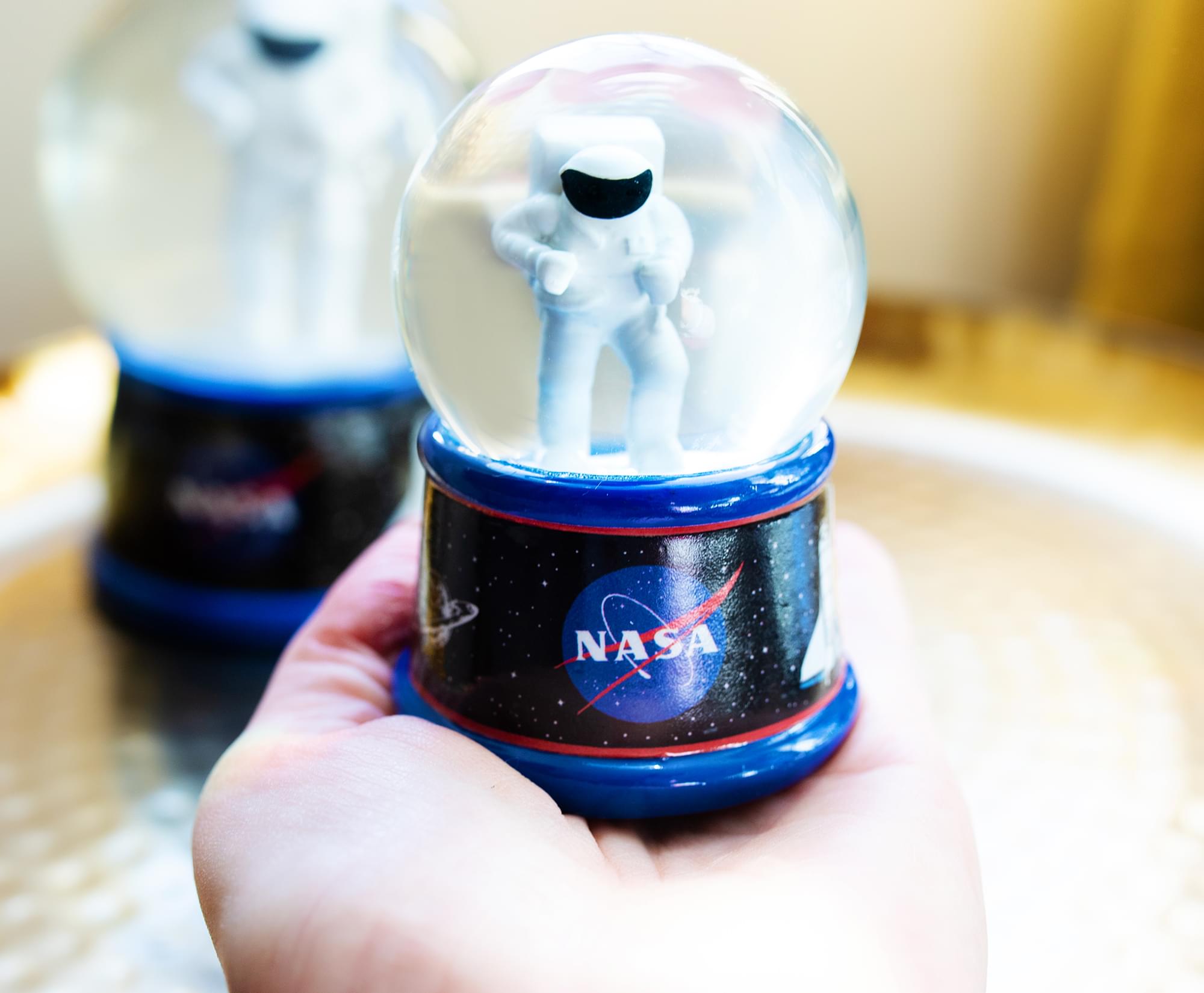 NASA Astronaut Light-Up Mini Snow Globe | 2 Inches Tall