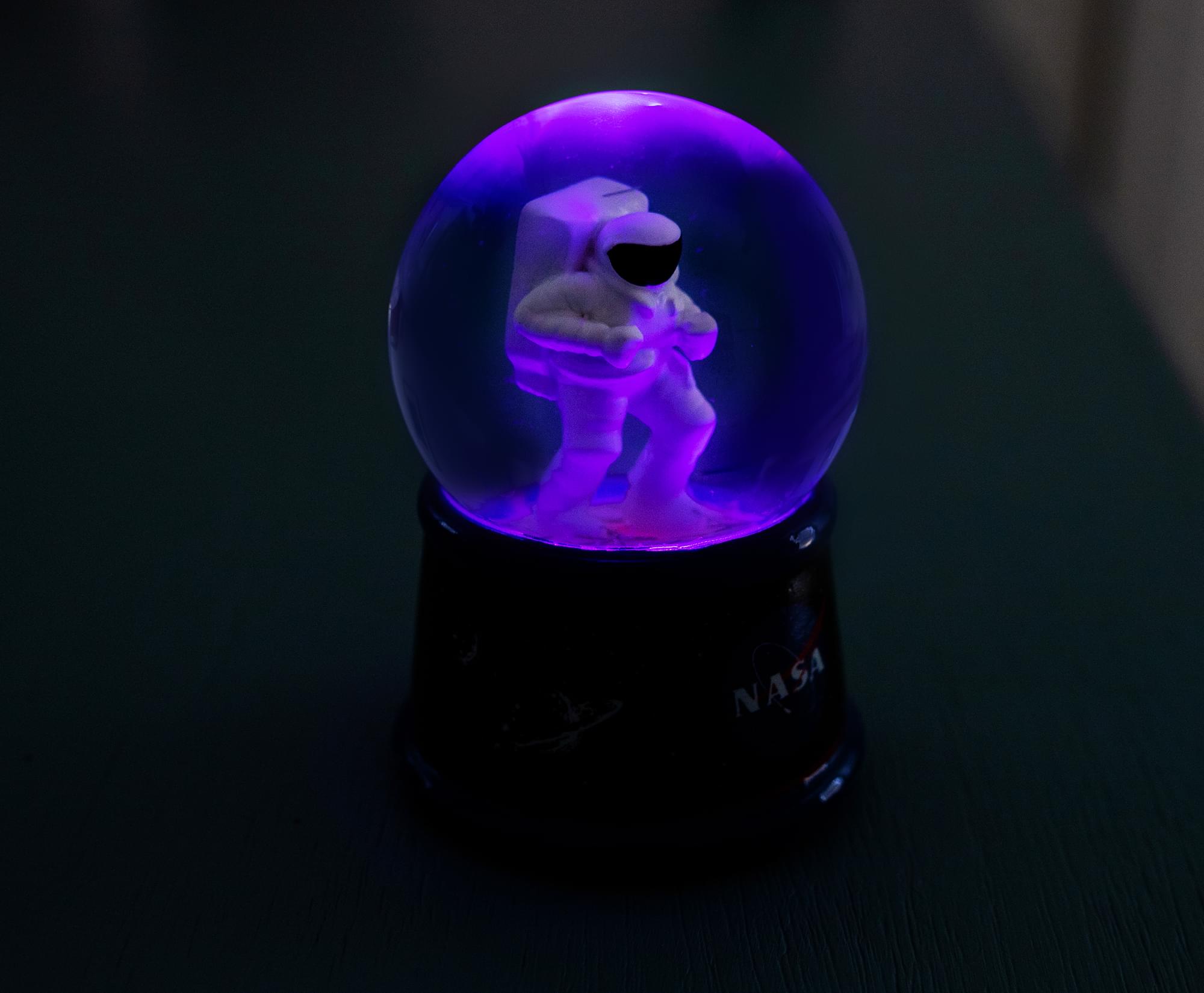 NASA Astronaut Light-Up Mini Snow Globe | 2 Inches Tall