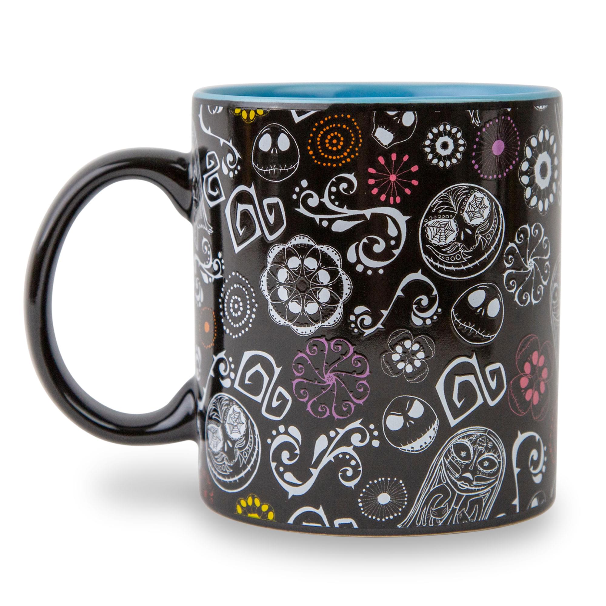 Disney The Nightmare Before Christmas Sugar Skulls Ceramic Mug | Holds 20 Ounces