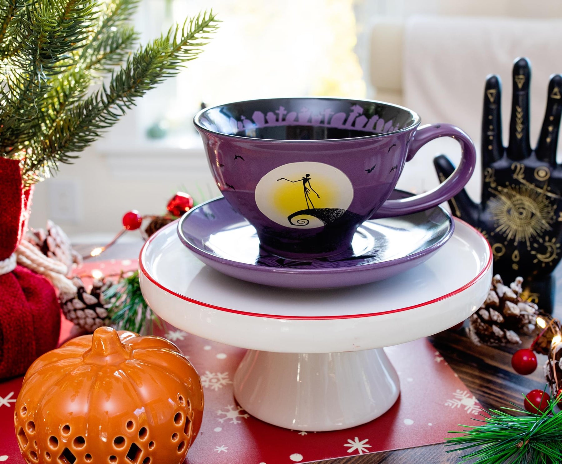 Disney The Nightmare Before Christmas Spiral Hill Ceramic Teacup and Saucer Set