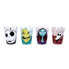Disney The Nightmare Before Christmas Faces 2-Ounce Plastic Mini Cups | Set of 4