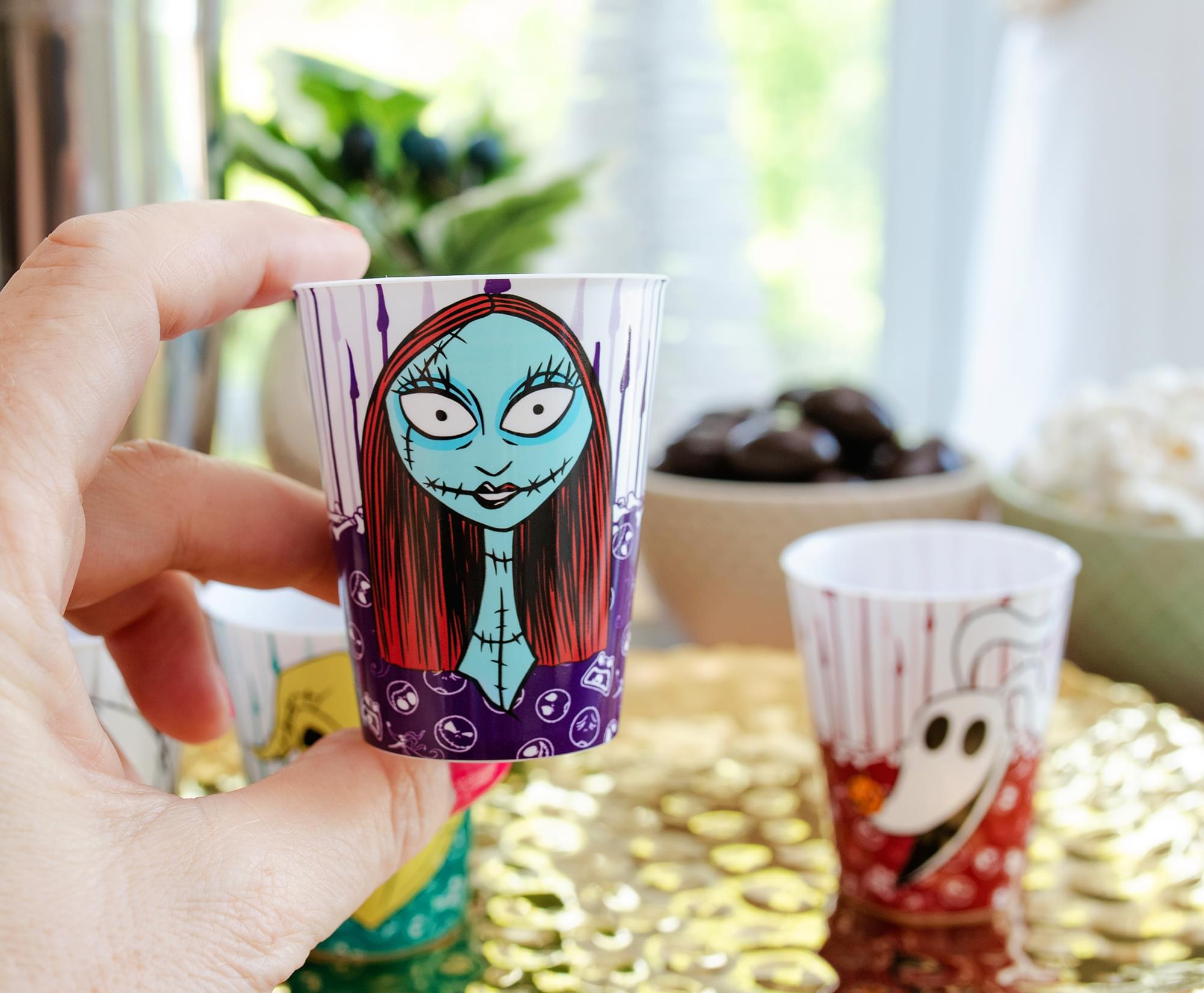 Disney The Nightmare Before Christmas Faces 2-Ounce Plastic Mini Cups | Set of 4