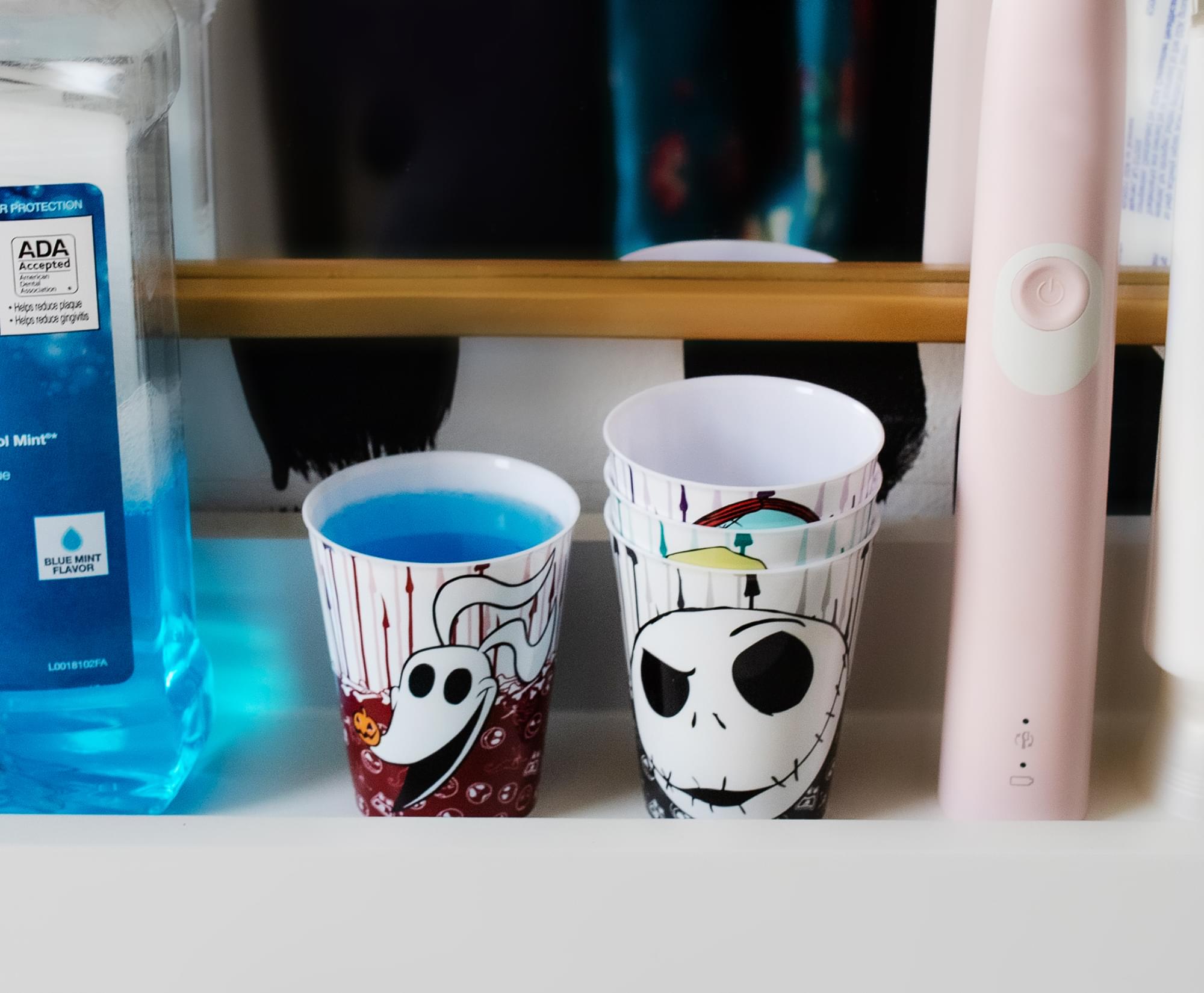 Disney The Nightmare Before Christmas Faces 2-Ounce Plastic Mini Cups | Set of 4