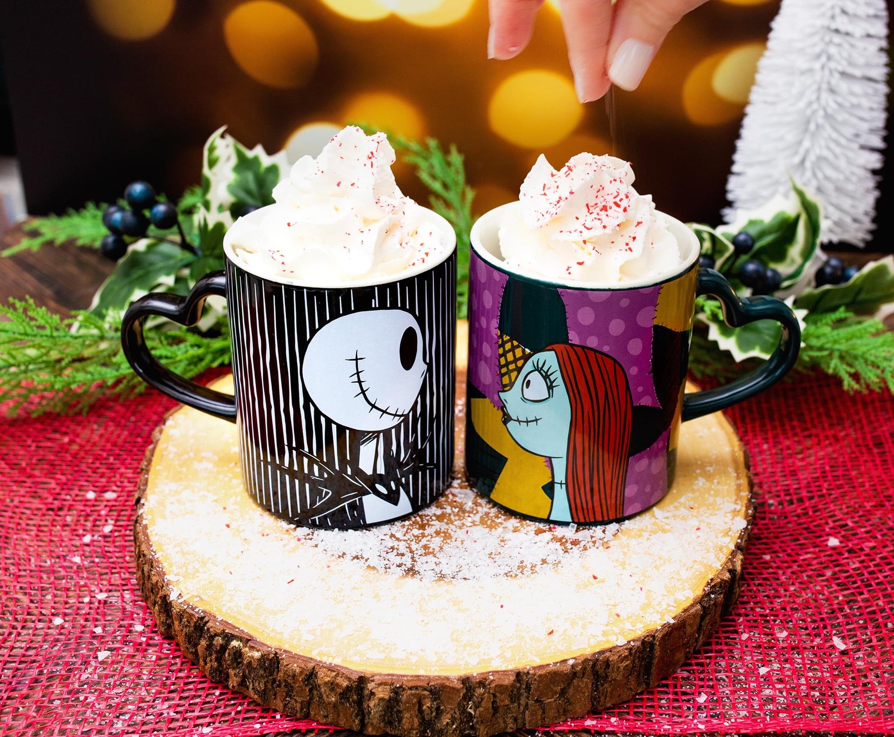 Disney Nightmare Before Christmas Jack and Sally Meant To Be Ceramic Mug  Set
