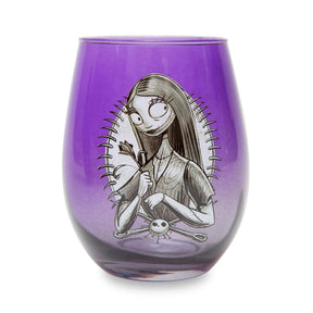 Disney The Nightmare Before Christmas Sally Purple Stemless Wine Glass