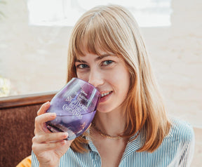 Disney The Nightmare Before Christmas Sally Purple Stemless Wine Glass