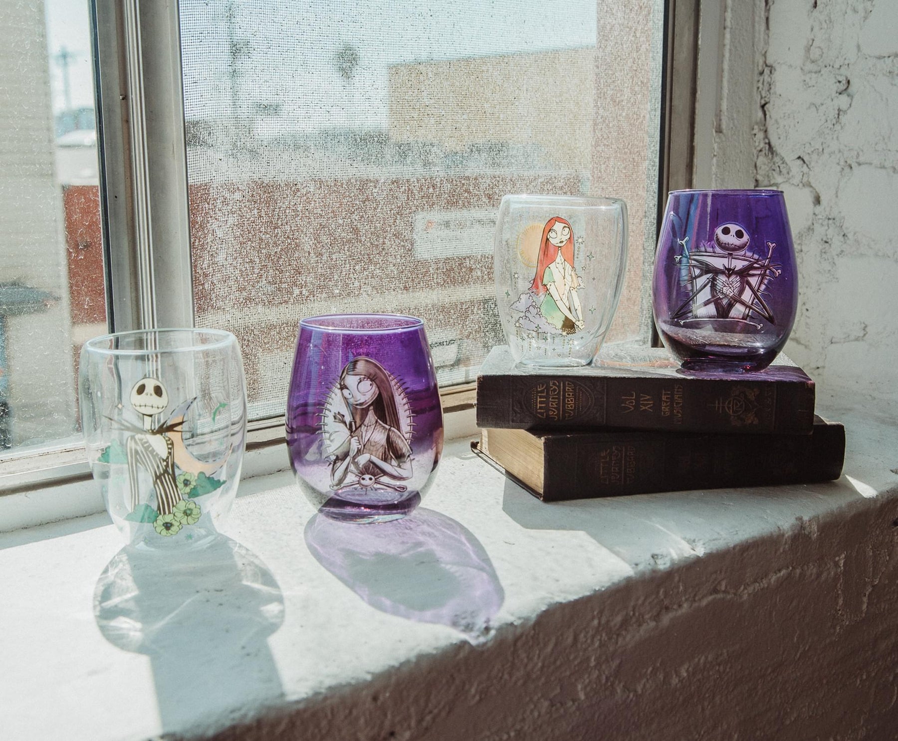 Disney The Nightmare Before Christmas Sally Purple Stemless Wine Glass