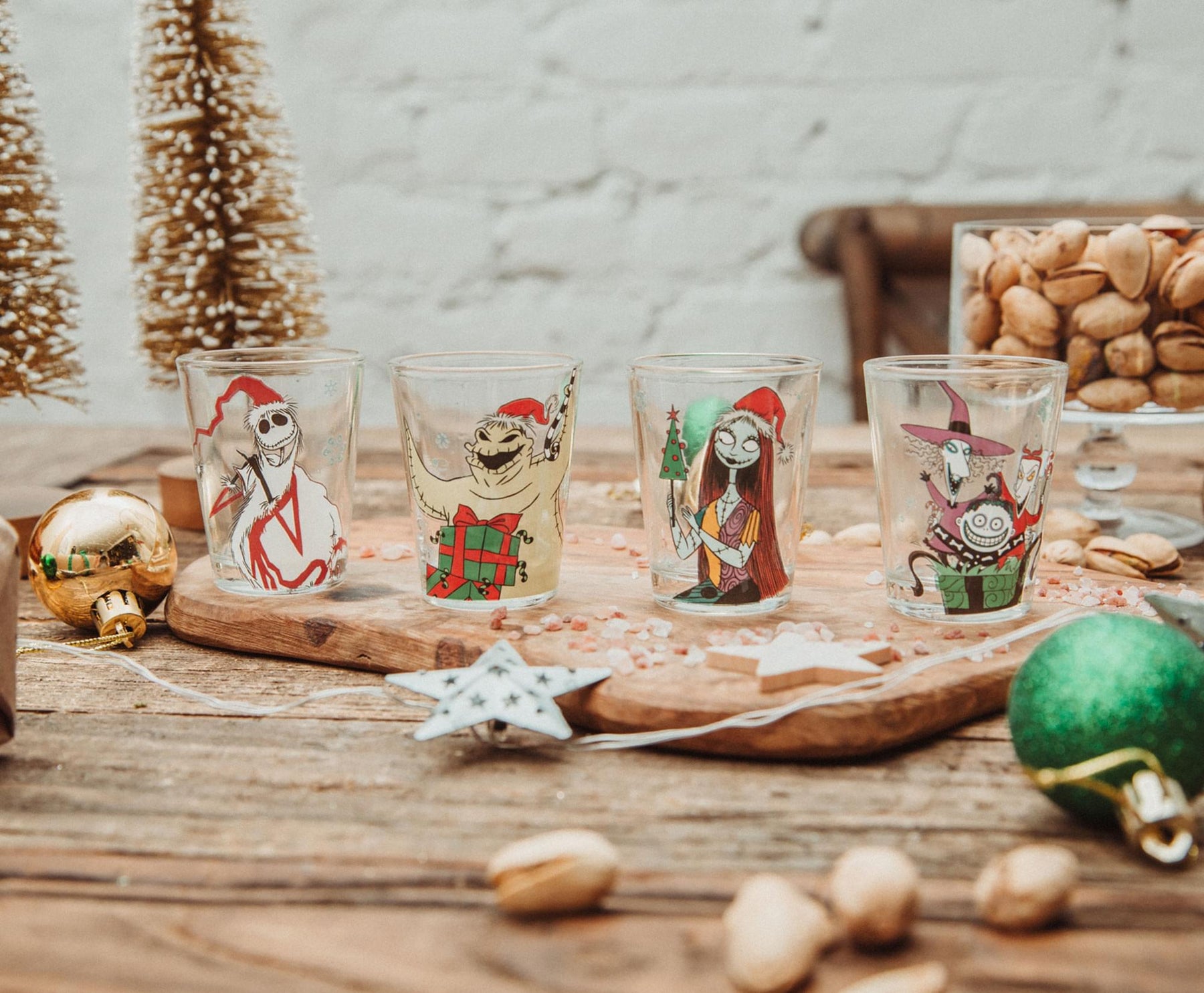 Disney Nightmare Before Christmas Ghostly Greetings Mini Shot Glasses | Set of 4