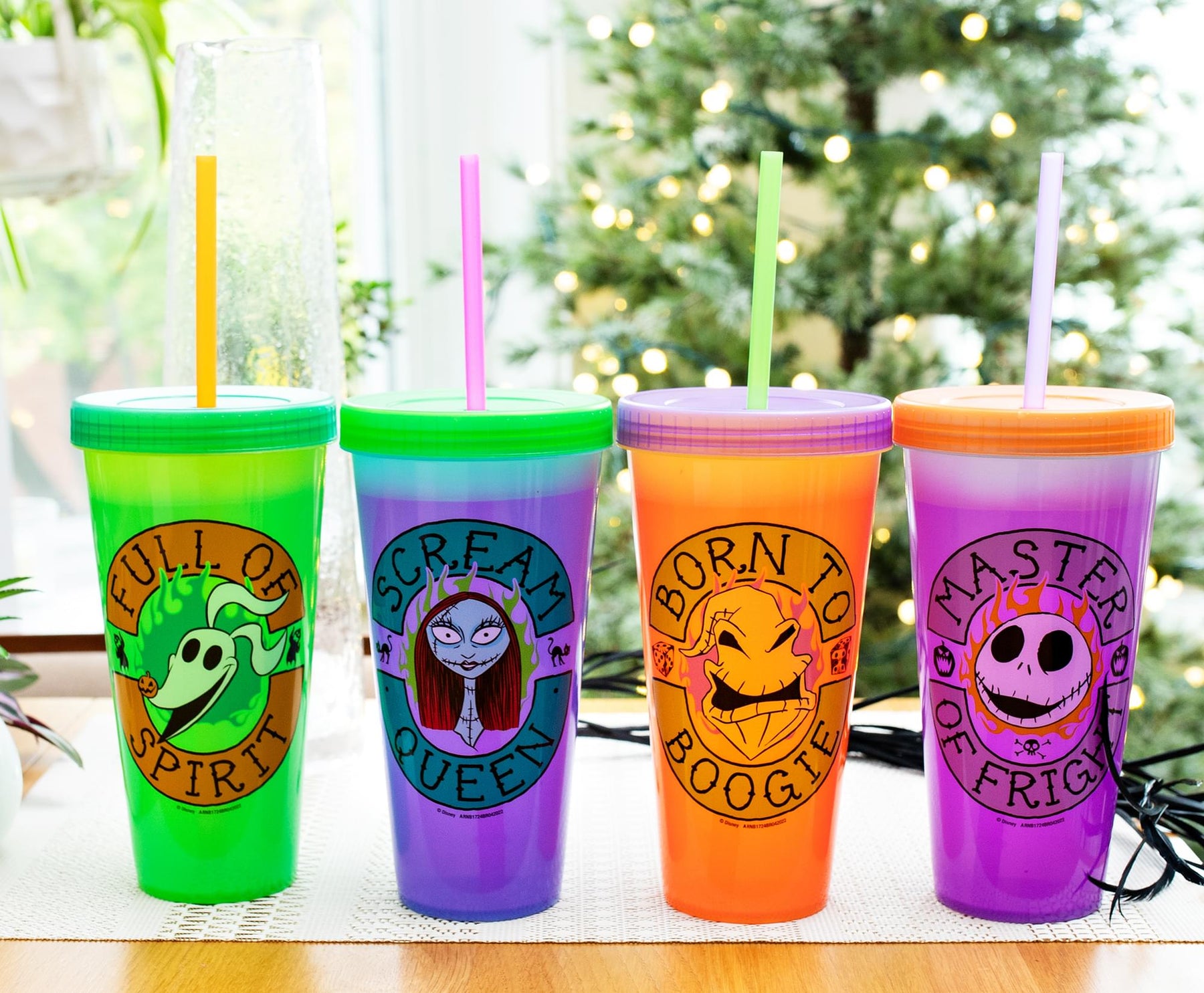 Disney The Nightmare Before Christmas Color-Changing Plastic Tumblers | Set of 4