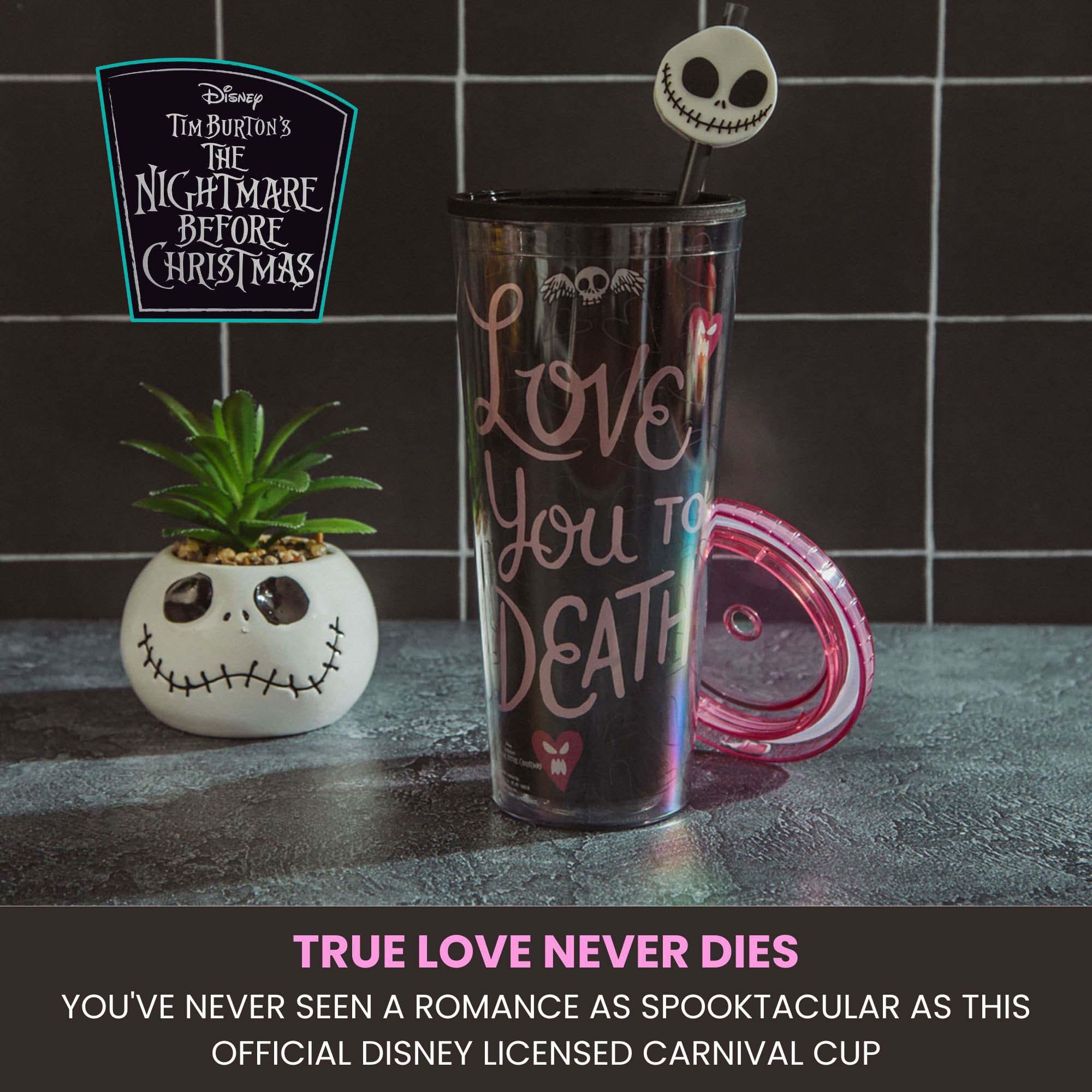 Disney The Nightmare Before Christmas "Misfit" Carnival Cup with Lid and Straw