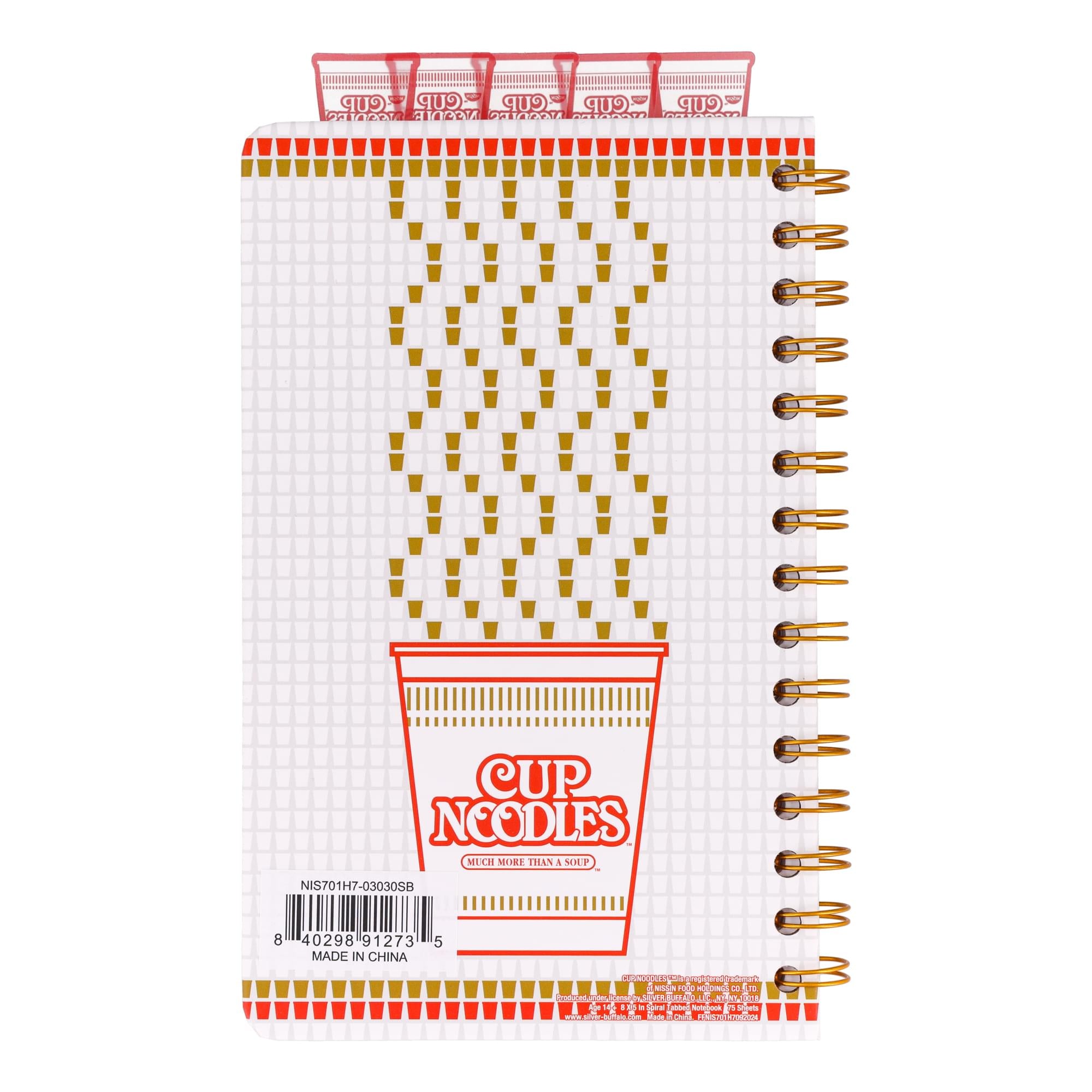 Nissin Cup Noodles 5-Tab Spiral Notebook | 5 x 8 Inches