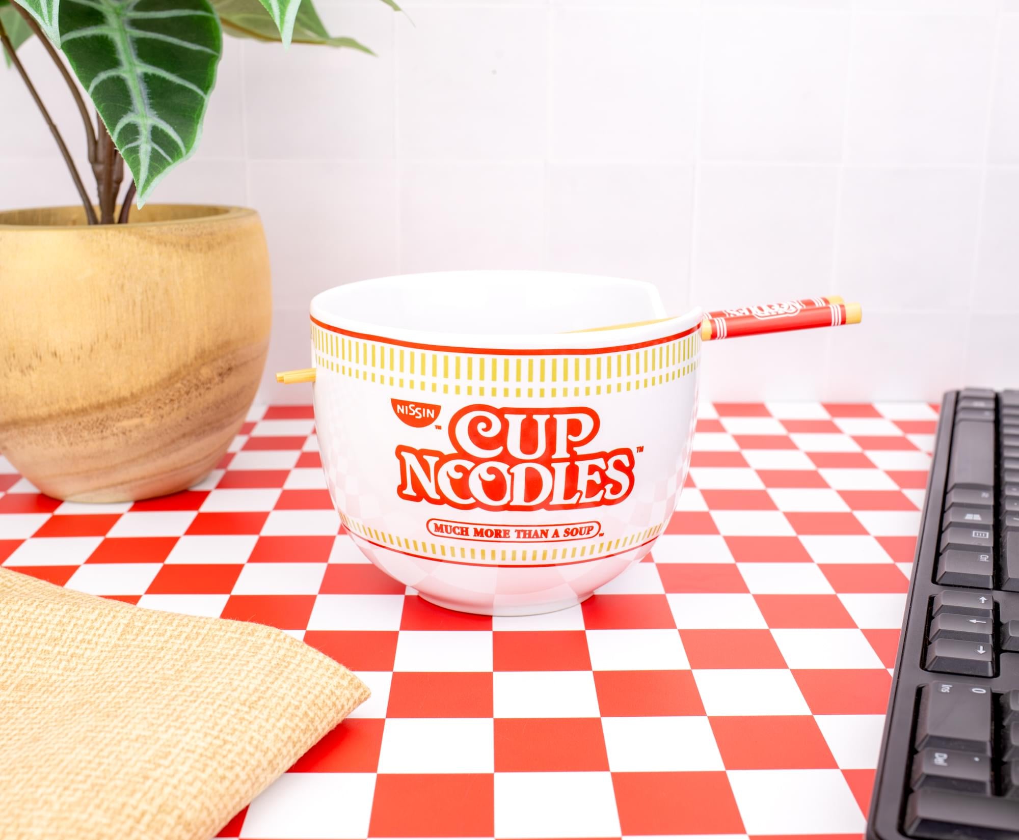 Nissin Cup Noodles 20-Ounce Ramen Bowl and Chopstick Set