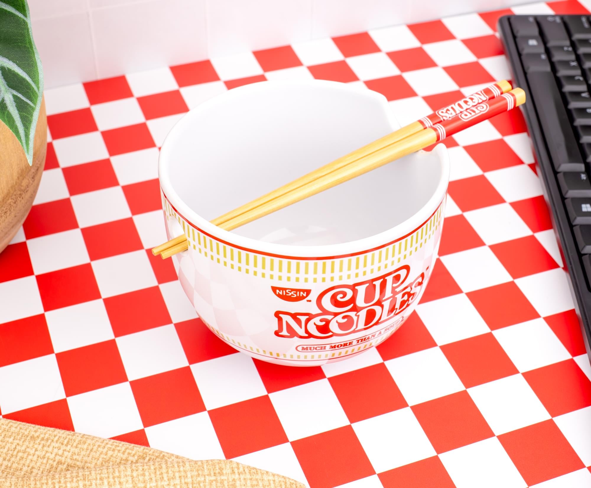 Nissin Cup Noodles 20-Ounce Ramen Bowl and Chopstick Set
