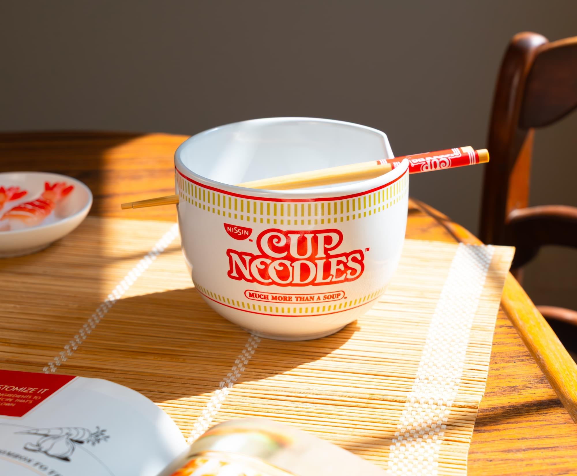 Nissin Cup Noodles 20-Ounce Ramen Bowl and Chopstick Set