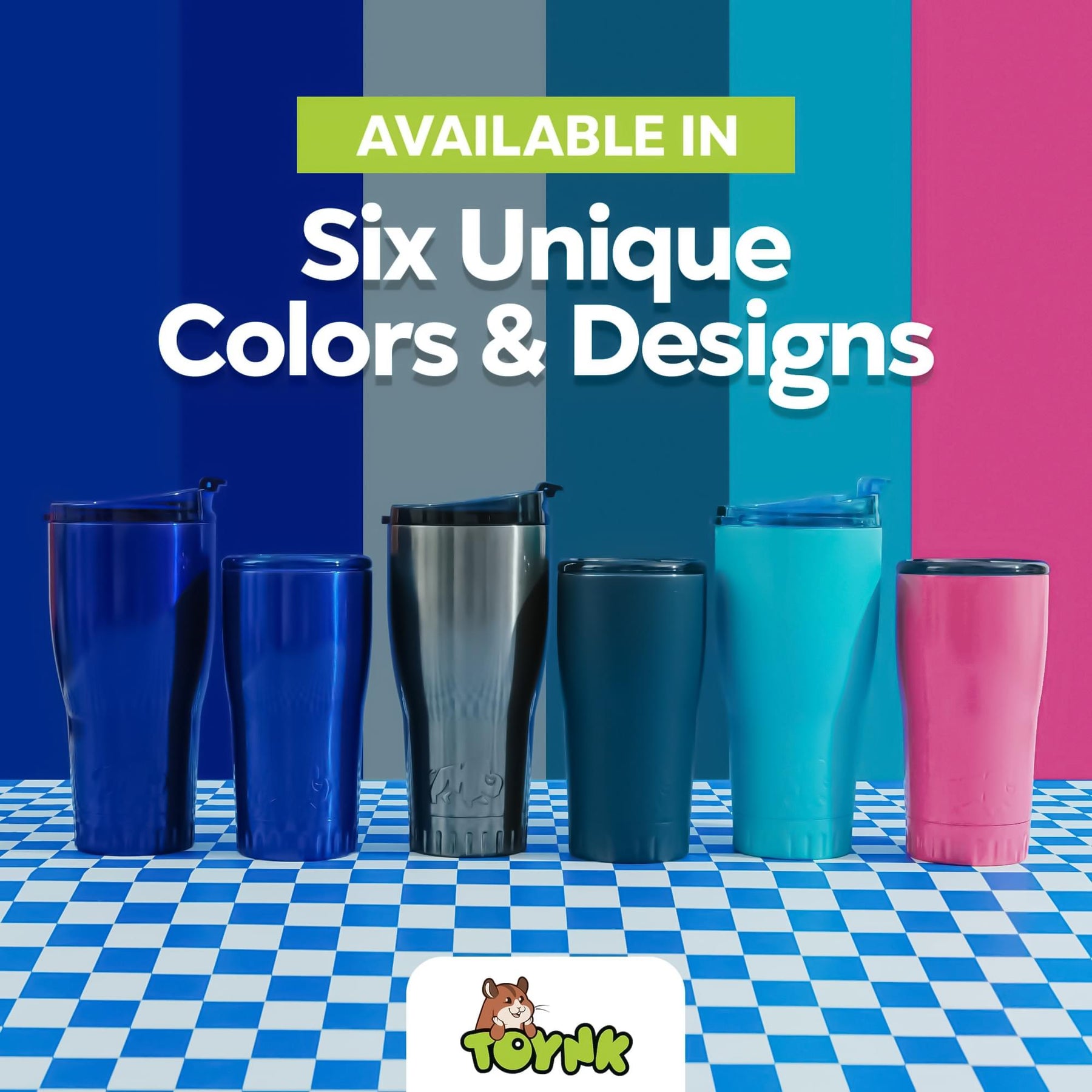 Metallic Hot Pink Stainless Steel Tumbler With Open-Sip Lid | Holds 20 Ounces