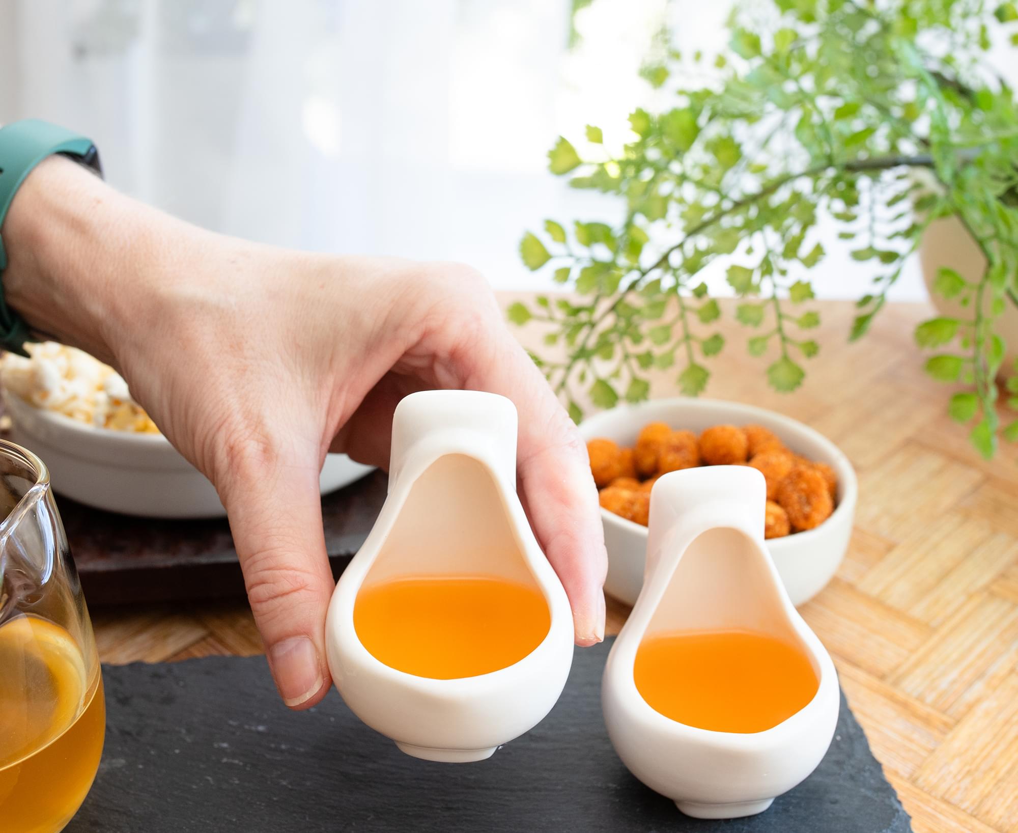 Urinal 1-Ounce Sculpted Ceramic Shot Glasses | Set of 2