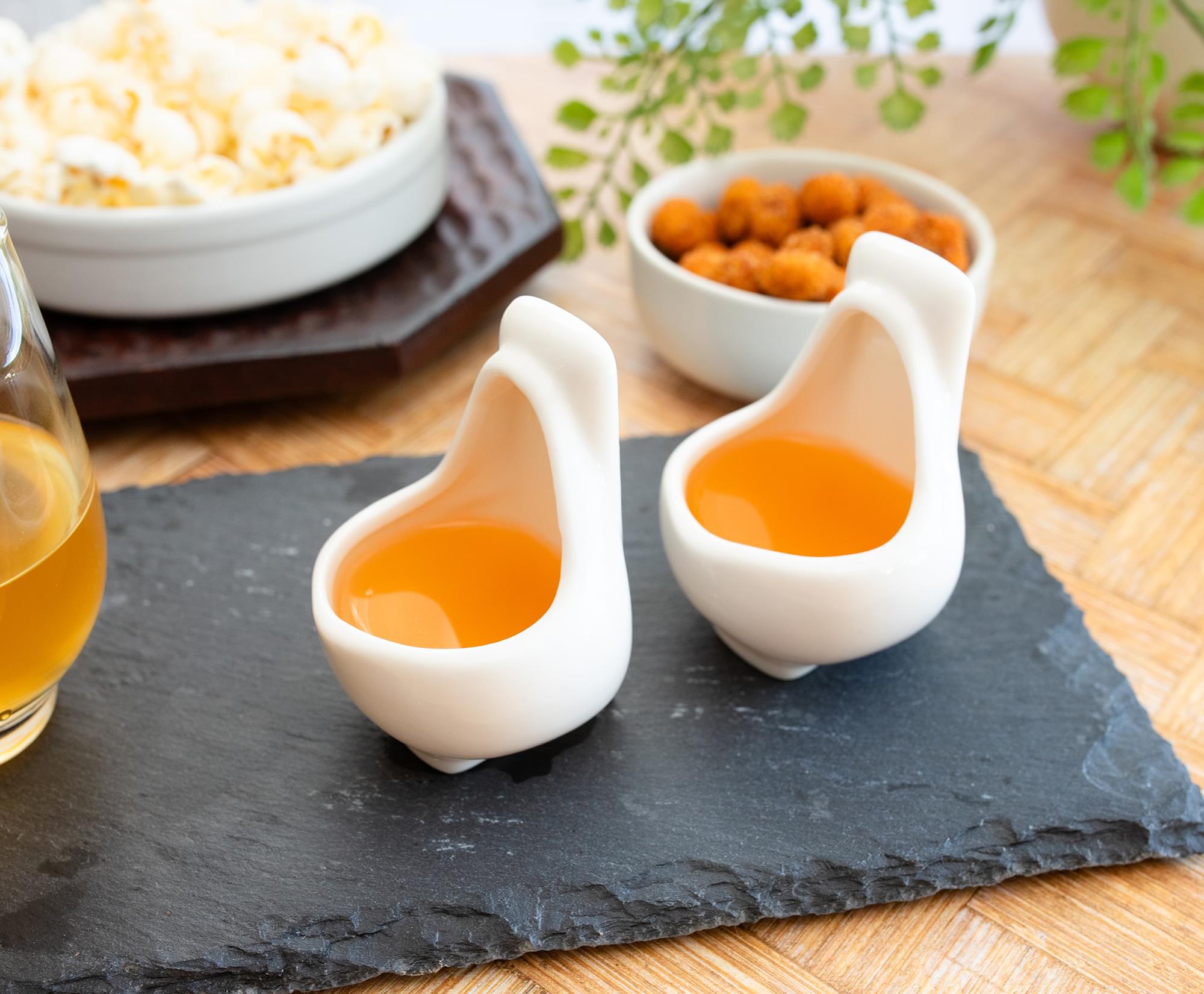 Urinal 1-Ounce Sculpted Ceramic Shot Glasses | Set of 2