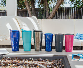 Matte Gray Stainless Steel Tumbler With Open-Sip Lid | Holds 20 Ounces