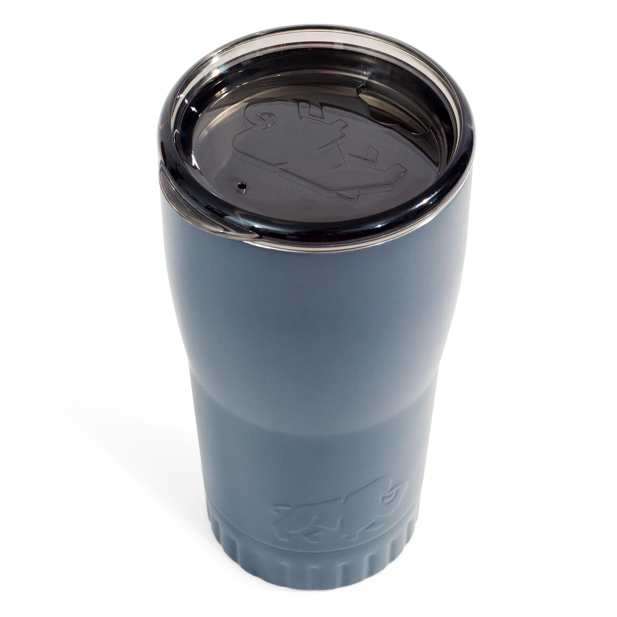 Matte Gray Stainless Steel Tumbler With Open-Sip Lid | Holds 20 Ounces