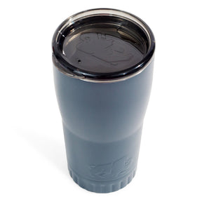 Matte Gray Stainless Steel Tumbler With Open-Sip Lid | Holds 20 Ounces
