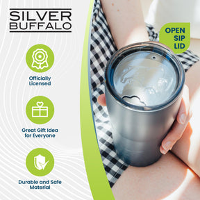 Matte Gray Stainless Steel Tumbler With Open-Sip Lid | Holds 20 Ounces