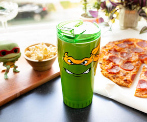 Teenage Mutant Ninja Turtles Michelangelo Stainless Steel Tumbler With Lid
