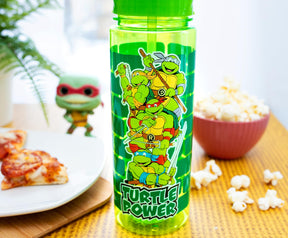 Teenage Mutant Ninja Turtles Water Bottle With Flip-Up Straw | Holds 20 Ounces