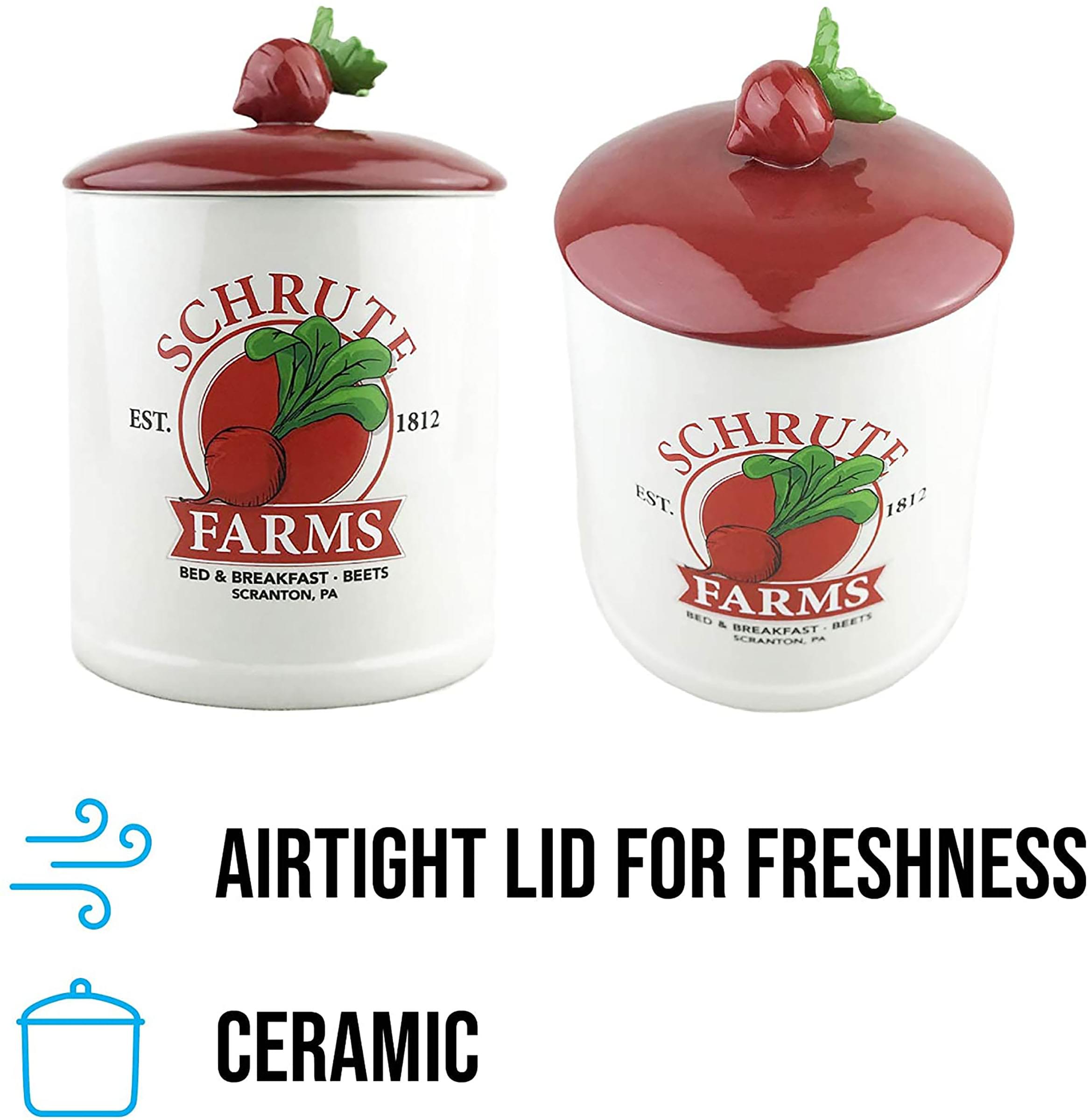The Office Schrute Farms Est. 1812 Ceramic Cookie Jar