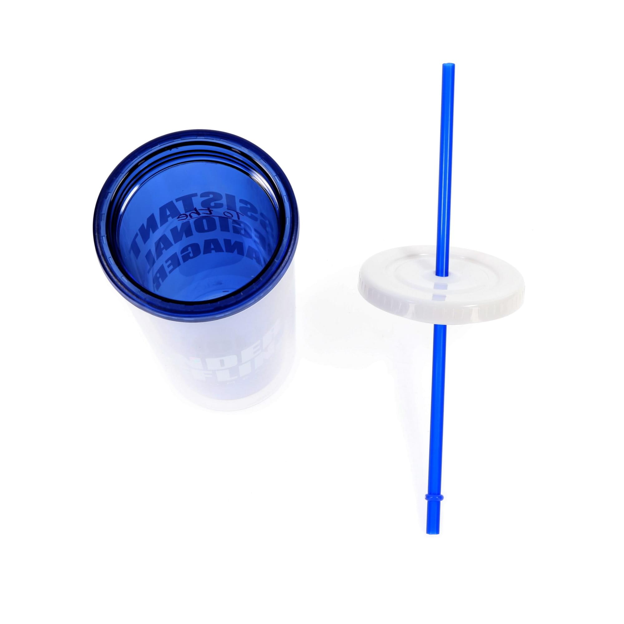 The Office Dunder Mifflin Plastic Carnival Cup With Straw | Hold 20 Ounces