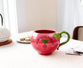 The Office Schrute Farms Beet 3D Sculpted Ceramic Mug | Holds 20 Ounces