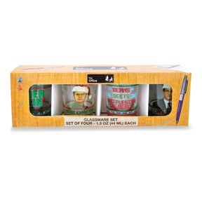 The Office Dunder Mifflin Holiday 2-Ounce Mini Shot Glasses | Set of 4